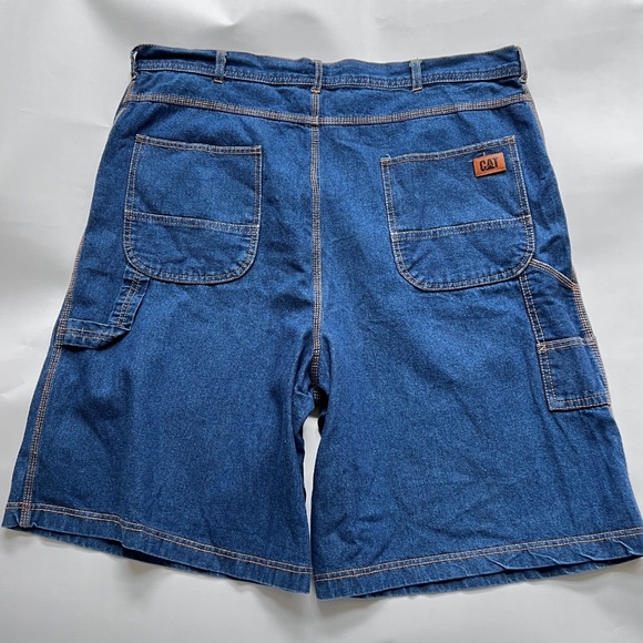 Caterpillar Cat Shorts Workwear Carpenter Style Size 38 High Waist 100% Cotton - Picture 3 of 8